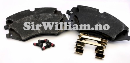 Bremseklosser, fram, sett