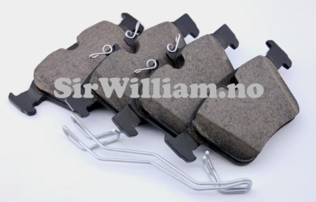 Bremseklosser, bak, sett