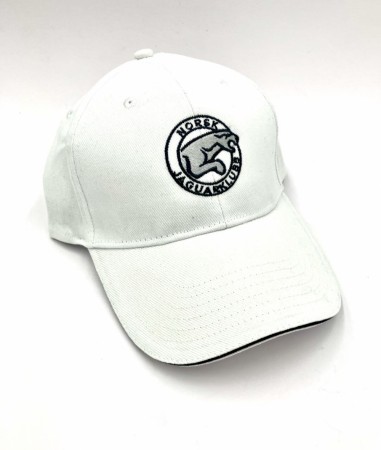 Hvit caps m/brodert NJK-Logo