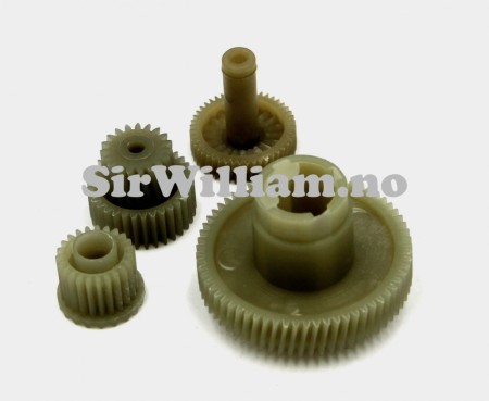 Repsett, tannhjul, aktuator, håndbrems